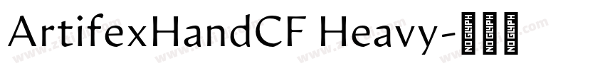 ArtifexHandCF Heavy字体转换